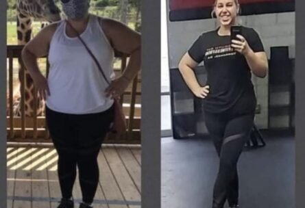 Person after losing over 75 pounds at South Bay Fitness Focus, standing confidently with visible transformation